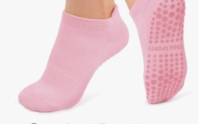 YeuG 4/6 pares de calcetines de pilates para mujer – Calcetines antideslizantes