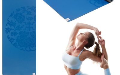 Gaiam Dry-Grip – Esterilla de yoga de 5 mm de grosor antideslizante para ejercicios y fitness para yoga estándar o hot yoga, pilates y entrenamientos en el suelo – Soporte acolchado, revestimiento