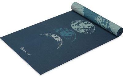 Gaiam tapete de yoga prémium, estampado, extra grueso y antideslizante, de 15/64 pulgadas, para pilates y de ejercicios en el suelo (68 pulg de largo x 24 pulg de ancho x 6 pulg)