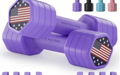 Zempox Adjustable Dumbbell Set of 2, 4 in 1 Hand Weights for Women at Home, 5 lb Weights Dumbbells set of 2, Each 2lb 3lb 4lb 5lb with TPU Soft Rubber Handle for Home Gym Exercise Training