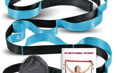 Correa de estiramiento con 10 bucles, correa de Pilates para terapia física, entrenamiento en casa, entrenamiento de pilates y flexibilidad, banda elástica de ejercicio